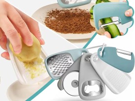 Juego 5 utensilios diseño compacto 